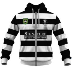 Western Suburbs Magpies Custom Name Number 1998 Anniversary Match Norths vs Wests Jersey Zip Up Hoodie