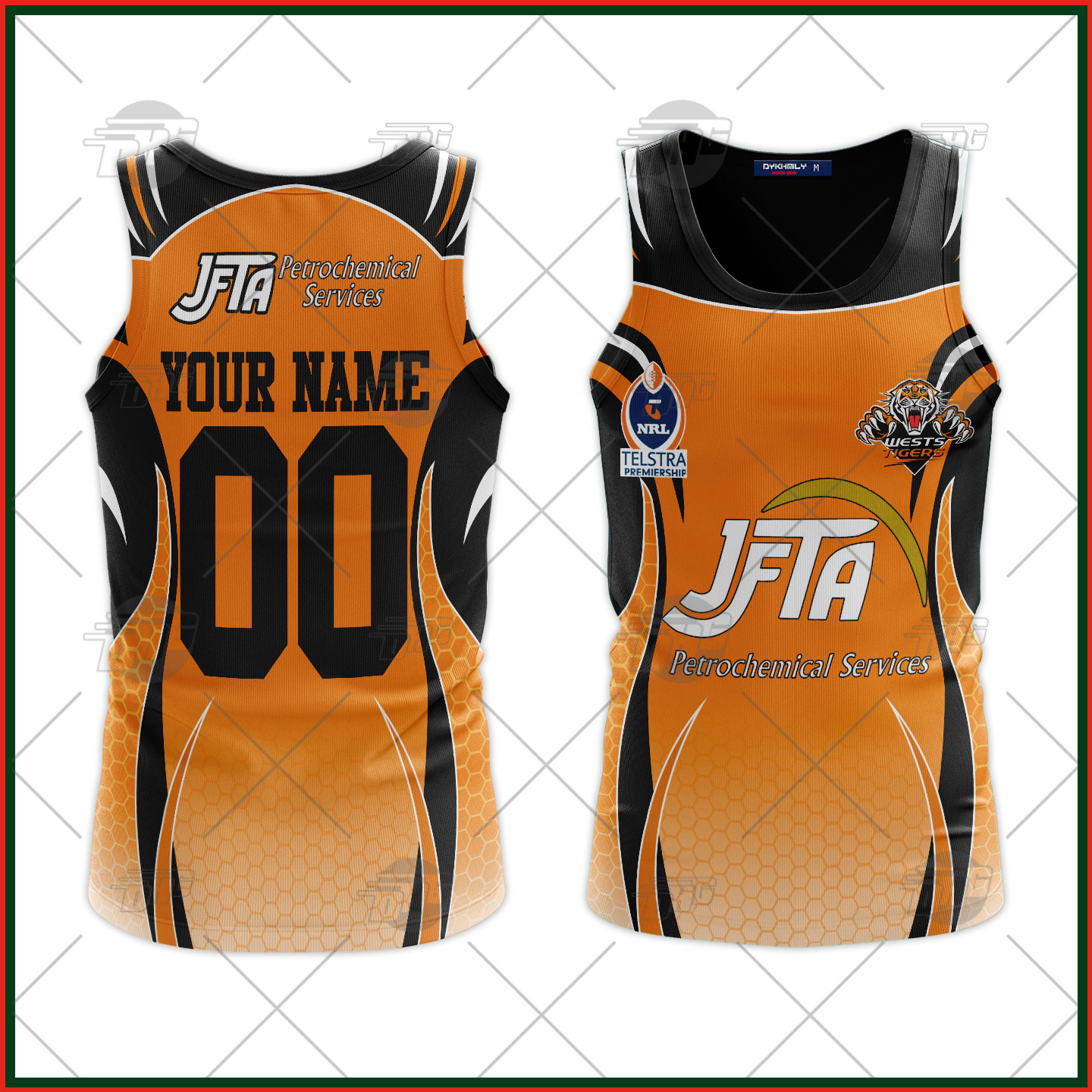 Wests Tigers Custom Name Number Vintage Jersey Tank Top Wests Tigers Custom Name Number Vintage Jersey Tank Top