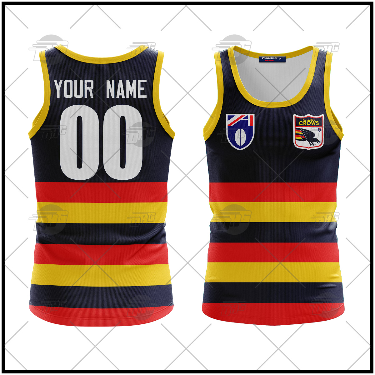 Adelaide Crows Custom Name Number Vintage Retro Guernsey 90s Guernsey Tank Top Adelaide Crows Custom Name Number Vintage Retro Guernsey 90s Guernsey Tank Top