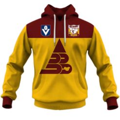 Brisbane Bears Custom Name Number 60s Vintage Retro Guernsey Pullover Hoodie