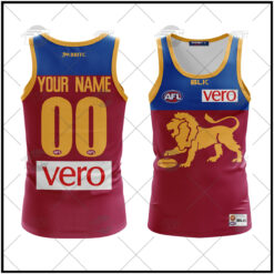 Brisbane Lions Custom Name Number 2016 Vintage Retro Guernsey Tank Top