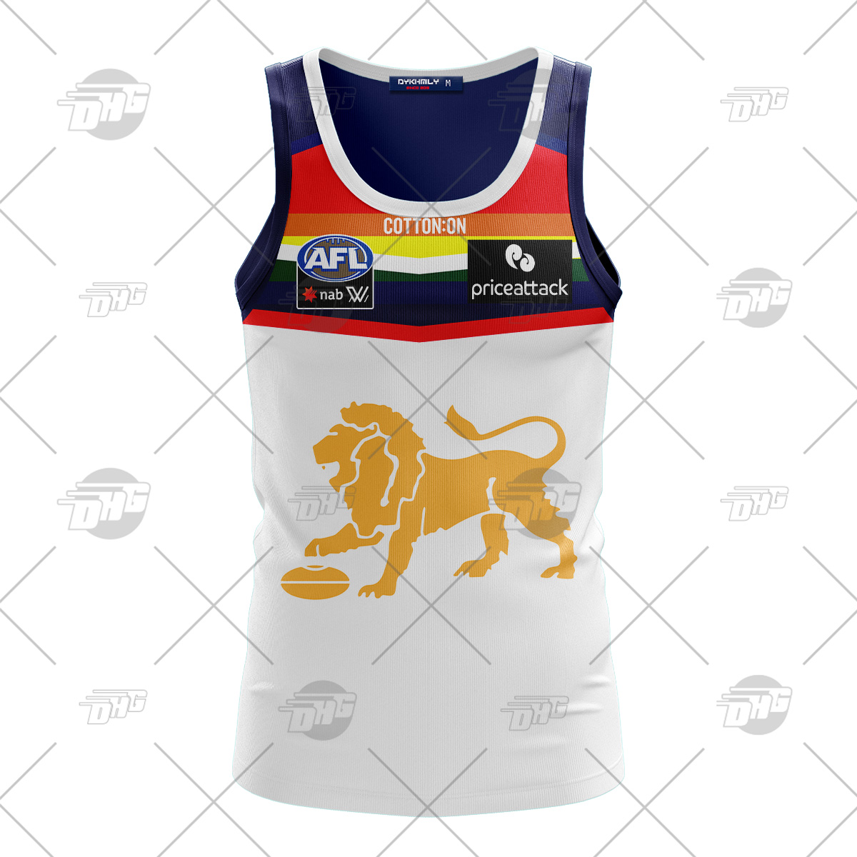 Brisbane Lions Custom Name Number 2022 Pride Guernsey Tank Top Brisbane Lions Custom Name Number 2022 Pride Guernsey Tank Top