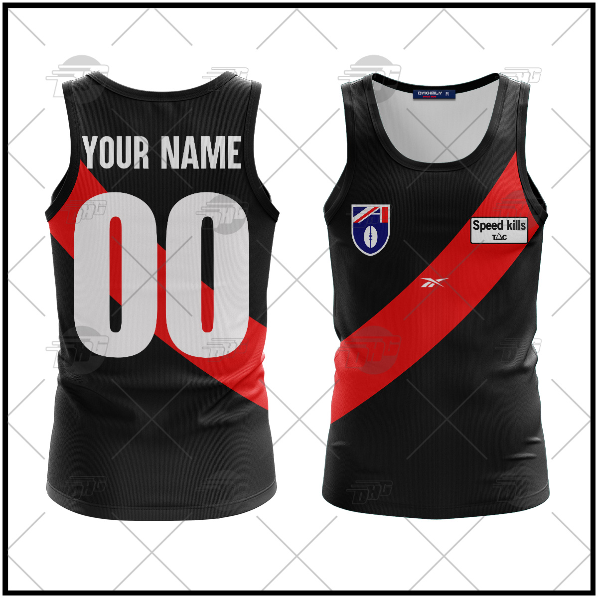 Essendon Bombers Custom Name Number 1989 Vintage Retro Guernsey Tank Top Essendon Bombers Custom Name Number 1989 Vintage Retro Guernsey Tank Top