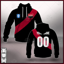 Essendon Bombers Custom Name Number Vintage Guernsey 1982 Heritage Pullover Hoodie