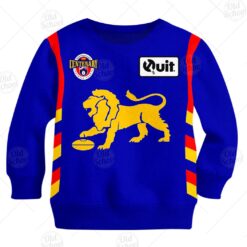 Fitzroy Lions Custom Name Number 1996 Pre-Season Vintage Guernsey Kids Sweatshirt