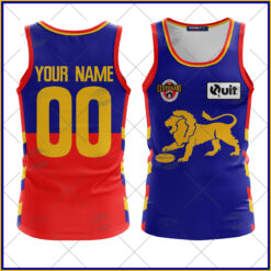 Fitzroy Lions Custom Name Number 1996 Pre-Season Vintage Guernsey Tank Top