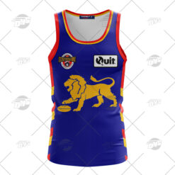 Fitzroy Lions Custom Name Number 1996 Pre-Season Vintage Guernsey Tank Top