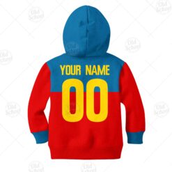 Fitzroy Lions Custom Name Number Throwback 1980 Vintage Home Guernsey Kids Zip Up Hoodie