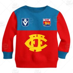 Fitzroy Lions Custom Name Number Throwback 1980 Vintage Home Guernsey Kids Sweatshirt