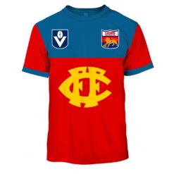 Fitzroy Lions Custom Name Number Throwback 1980 Vintage Home Guernsey T-Shirt