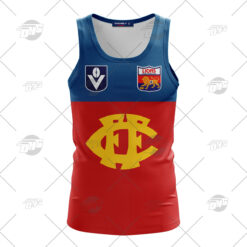 Fitzroy Lions Custom Name Number Throwback 1980 Vintage Home Guernsey Tank Top
