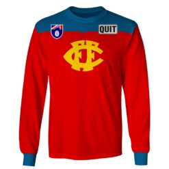 Fitzroy Lions Custom Name Number Throwback 1991 Vintage Home Guernsey Sweatshirt