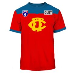 Fitzroy Lions Custom Name Number Throwback 1991 Vintage Home Guernsey T-Shirt