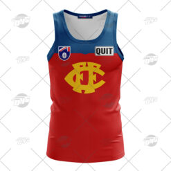 Fitzroy Lions Custom Name Number Throwback 1991 Vintage Home Guernsey Tank Top