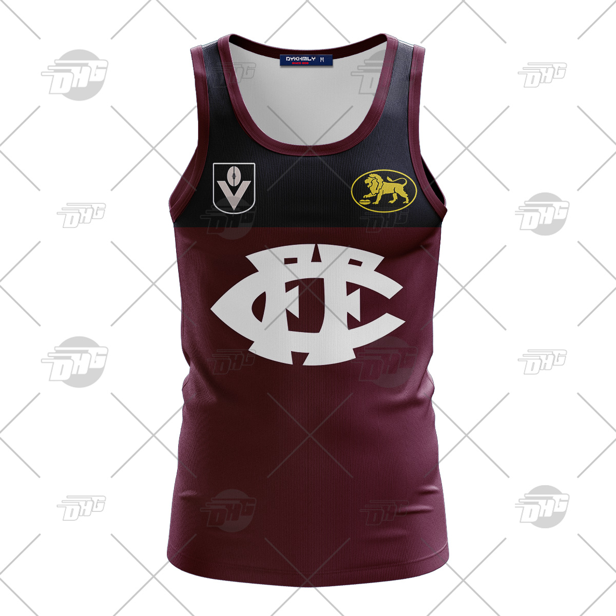 Fitzroy Lions Custom Name Number Vintage 1969 Heritage Guernsey Tank Top Fitzroy Lions Custom Name Number Vintage 1969 Heritage Guernsey Tank Top