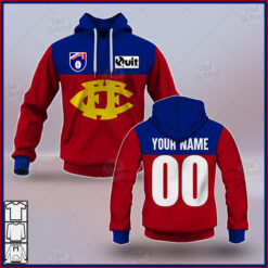 Fitzroy Lions Custom Name Number Vintage Guernsey 1995 Heritage Pullover Hoodie