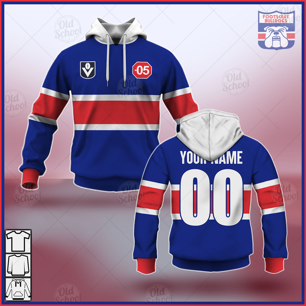 Footscray Bulldogs Custom Name Number Vintage Guernsey 1989 Heritage Pullover Hoodie Footscray Bulldogs Custom Name Number Vintage Guernsey 1989 Heritage Pullover Hoodie