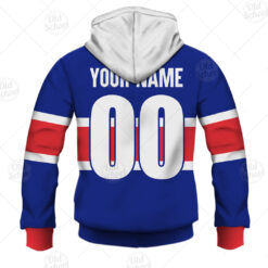 Footscray Bulldogs Custom Name Number Vintage Guernsey 1989 Heritage Zip Up Hoodie