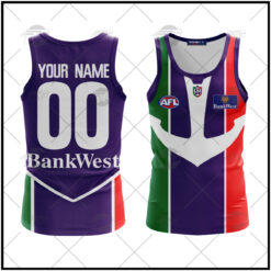 Fremantle Dockers Custom Name Number 2004 Vintage Guernsey Tank Top