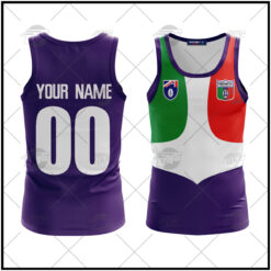 Fremantle Dockers Custom Name Number 90s Vintage Guernsey Tank Top