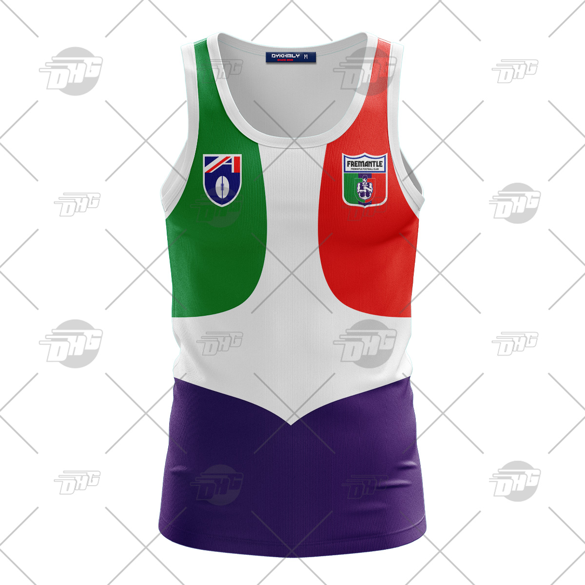 Fremantle Dockers Custom Name Number Vintage Retro 90s Guernsey Tank Top Fremantle Dockers Custom Name Number Vintage Retro 90s Guernsey Tank Top