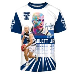 Geelong Cats Custom Name Number Gary Ablett Jr. #4 T-Shirt