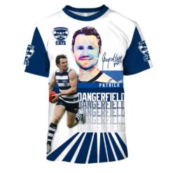 Geelong Cats Custom Name Number Patrick Dangerfield #35 T-Shirt Geelong Cats Custom Name Number Patrick Dangerfield #35 T-Shirt
