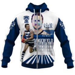 Geelong Cats Custom Name Number Patrick Dangerfield #35 Zip Up Hoodie
