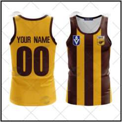 Hawthorn Hawks Custom Name Number 90s Vintage Retro Guernsey Tank Top