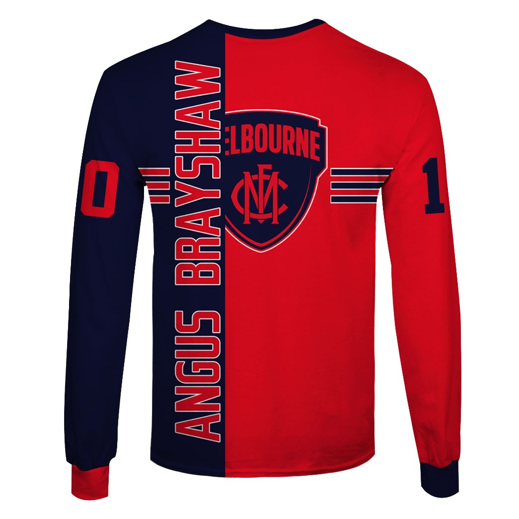 Melbourne Demons Custom Name Number Angus Brayshaw #10 Sweatshirt Melbourne Demons Custom Name Number Angus Brayshaw #10 Sweatshirt
