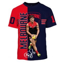 Melbourne Demons Custom Name Number Angus Brayshaw #10 T-Shirt
