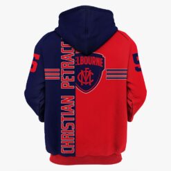 Melbourne Demons Custom Name Number Christian Petracca #5 Zip Up Hoodie