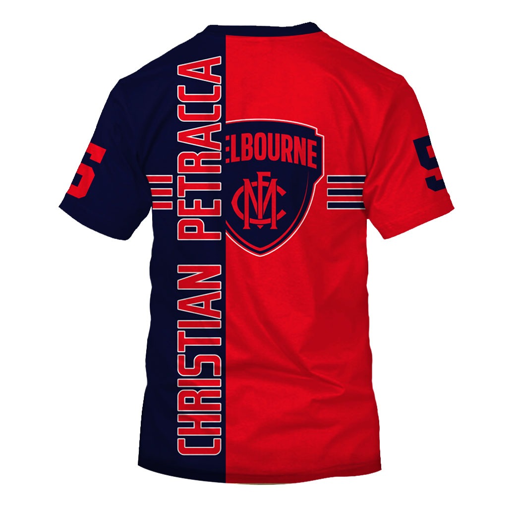 Melbourne Demons Custom Name Number Christian Petracca #5 T-Shirt Melbourne Demons Custom Name Number Christian Petracca #5 T-Shirt