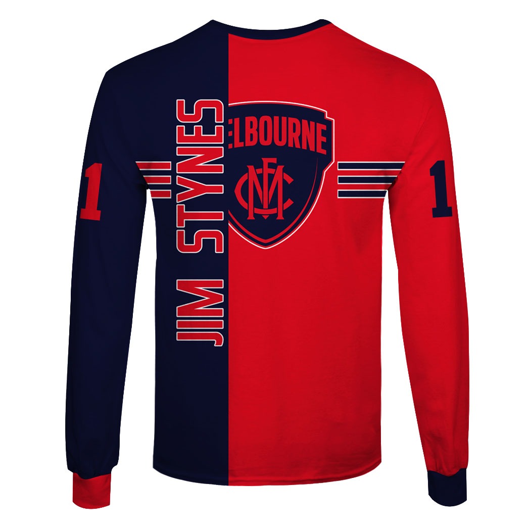 Melbourne Demons Custom Name Number Jim Stynes #1 Sweatshirt Melbourne Demons Custom Name Number Jim Stynes #1 Sweatshirt