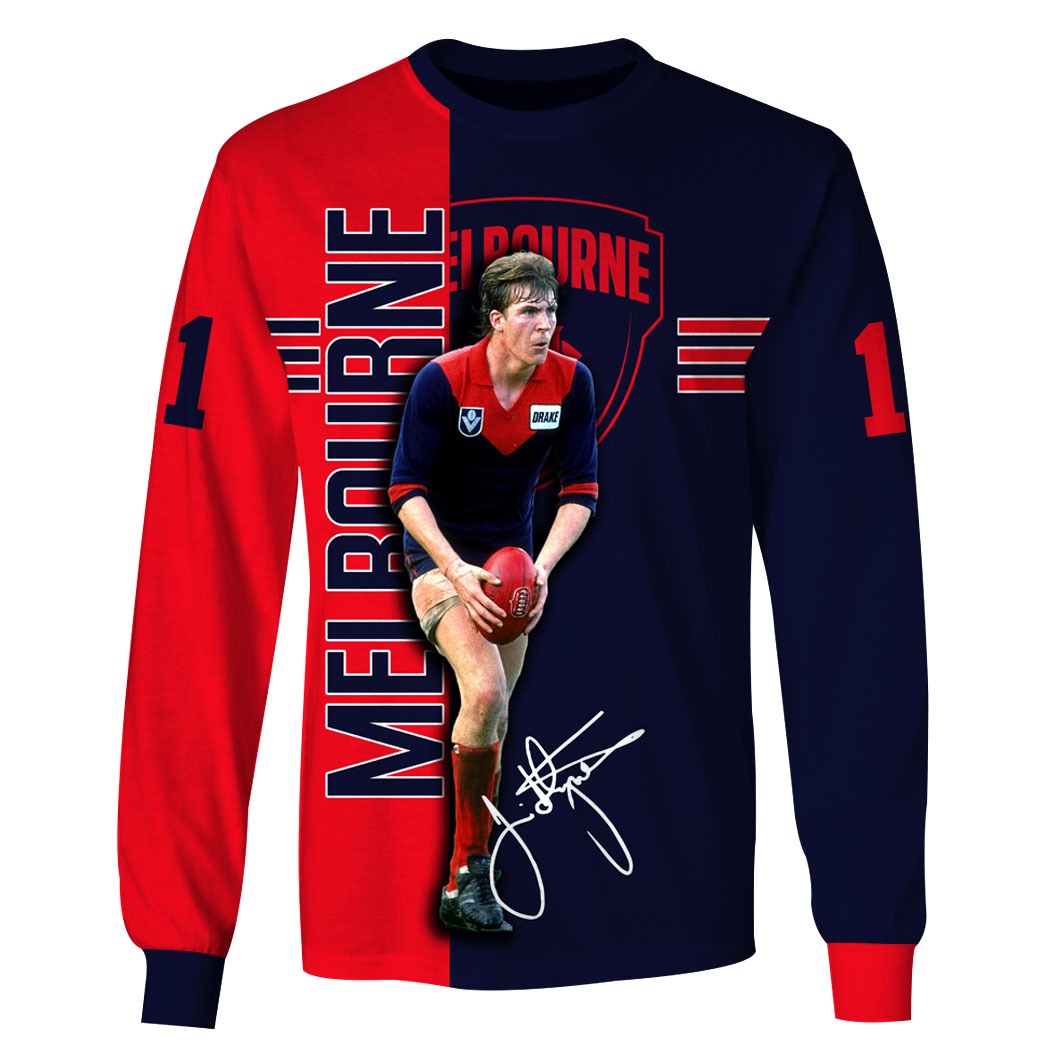 Melbourne Demons Custom Name Number Jim Stynes #1 Sweatshirt Melbourne Demons Custom Name Number Jim Stynes #1 Sweatshirt