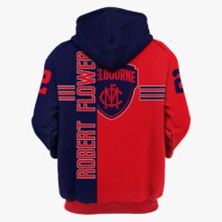 Melbourne Demons Custom Name Number Robert Flower #2 Zip Up Hoodie