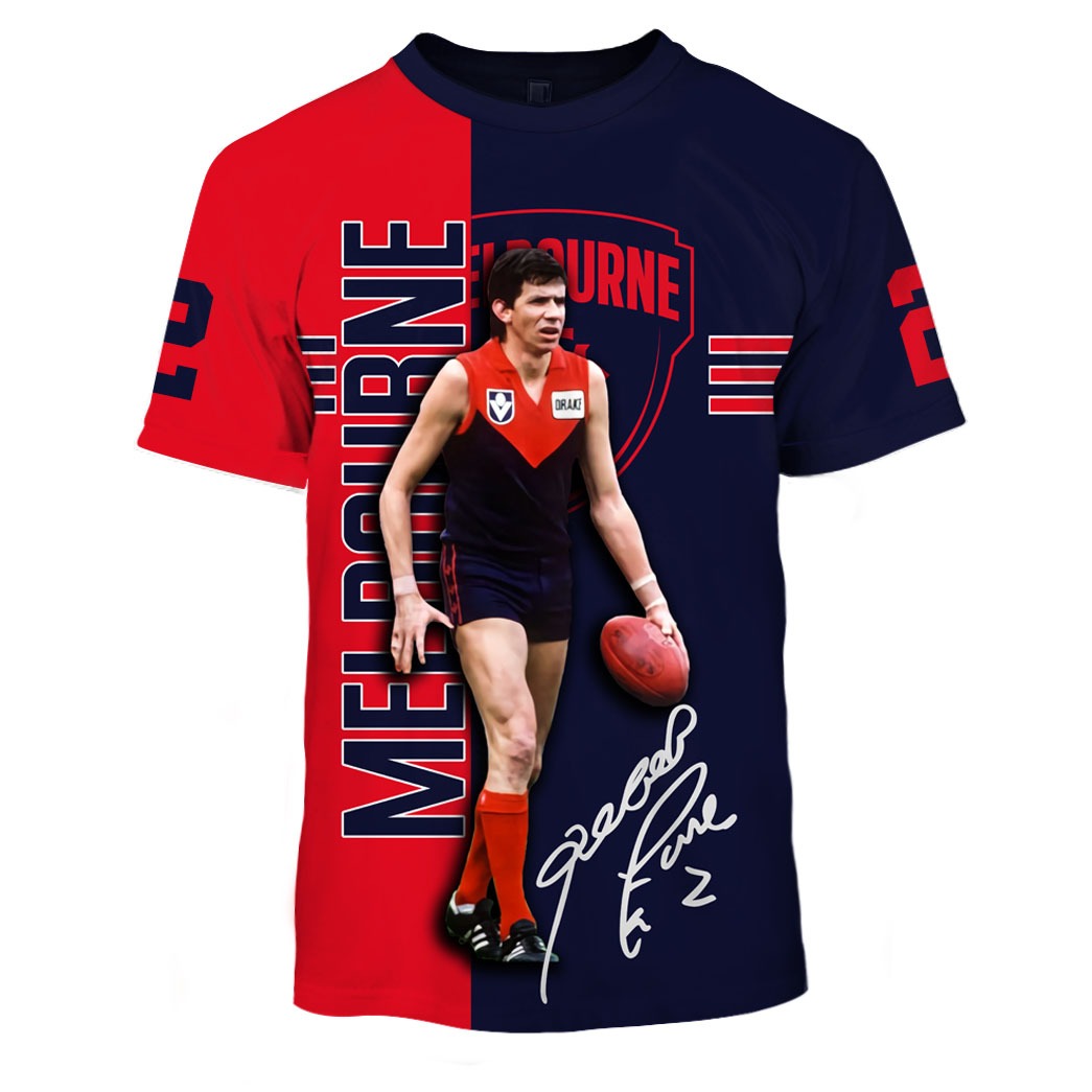 Melbourne Demons Custom Name Number Robert Flower #2 T-Shirt Melbourne Demons Custom Name Number Robert Flower #2 T-Shirt