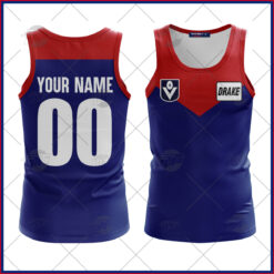 Melbourne Demons Custom Name Number Vintage 1986 Heritage Guernsey Tank Top