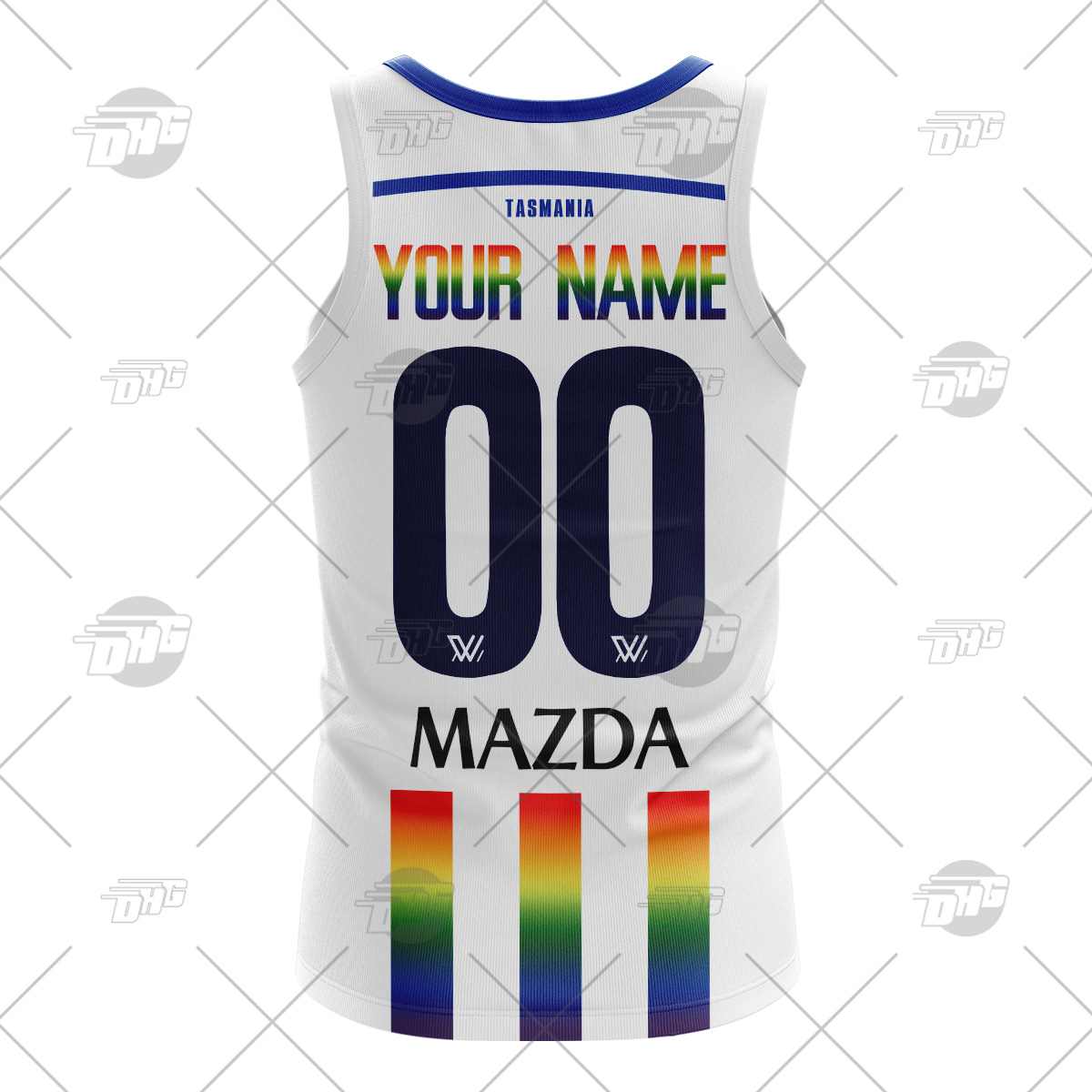 North Melbourne Kangaroos Custom Name Number 2022 Pride Guernsey Tank Top North Melbourne Kangaroos Custom Name Number 2022 Pride Guernsey Tank Top