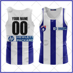 North Melbourne Kangaroos Custom Name Number Vintage Retro 90s Guernsey Tank Top