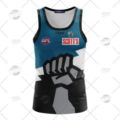 Port Adelaide Custom Name Number 2007 Vintage Retro Guernsey Tank Top
