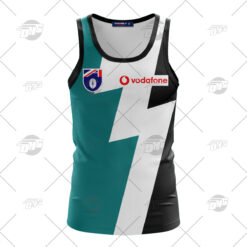 Port Adelaide Custom Name Number Throwback 1950 Vintage Guernsey Tank Top