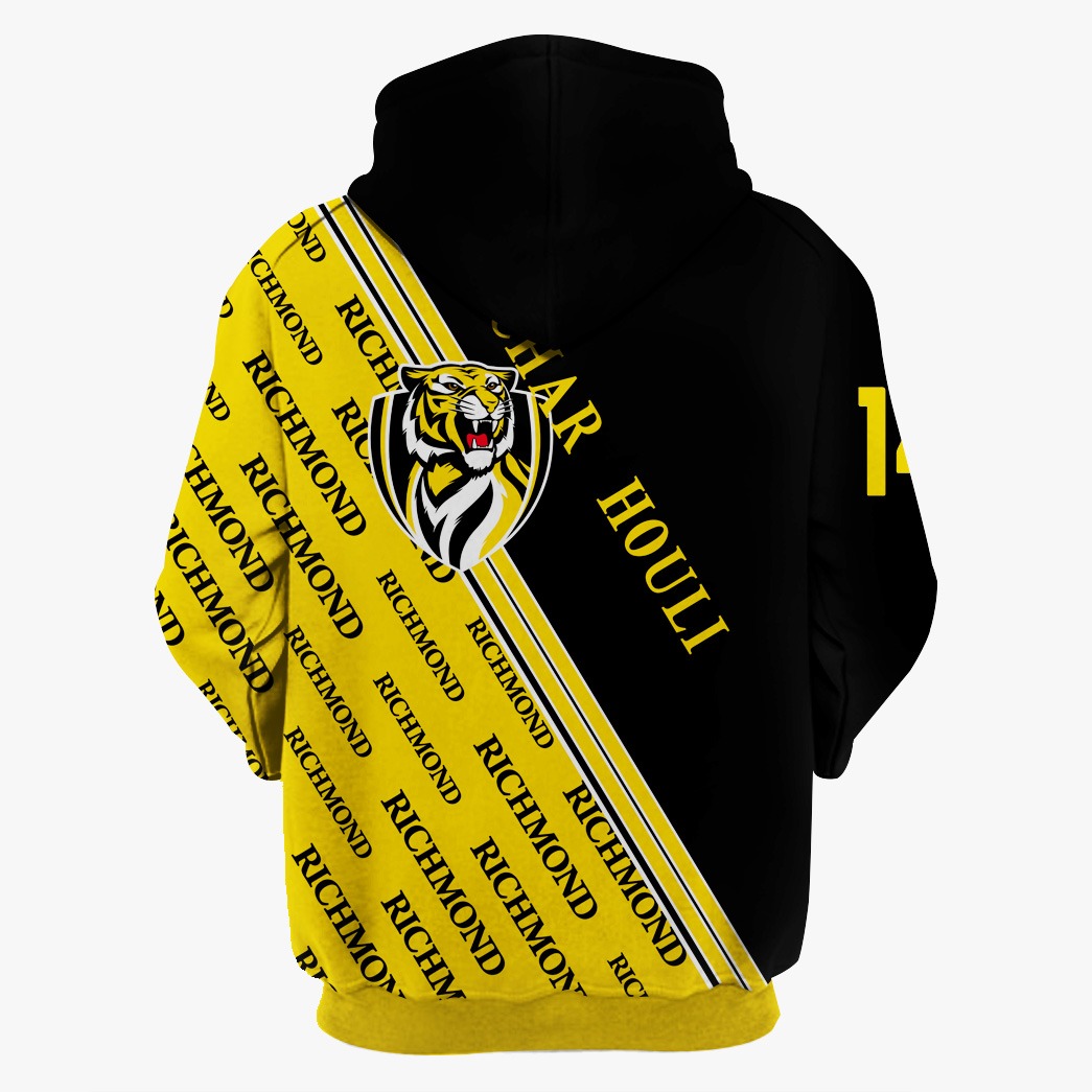 Richmond Tigers Custom Name Number Bachar Houli #14 Limited Edition Pullover Hoodie Richmond Tigers Custom Name Number Bachar Houli #14 Limited Edition Pullover Hoodie