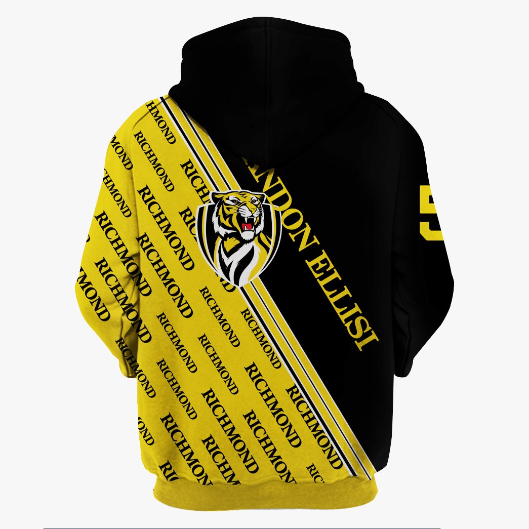Richmond Tigers Custom Name Number Brandon Ellisi #5 Limited Edition Pullover Hoodie Richmond Tigers Custom Name Number Brandon Ellisi #5 Limited Edition Pullover Hoodie