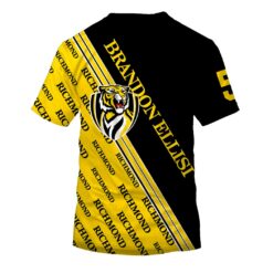 Richmond Tigers Custom Name Number Brandon Ellisi #5 Limited Edition T-Shirt