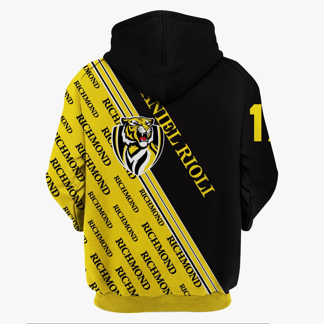 Richmond Tigers Custom Name Number Daniel Rioli #17 Limited Edition Pullover Hoodie Richmond Tigers Custom Name Number Daniel Rioli #17 Limited Edition Pullover Hoodie