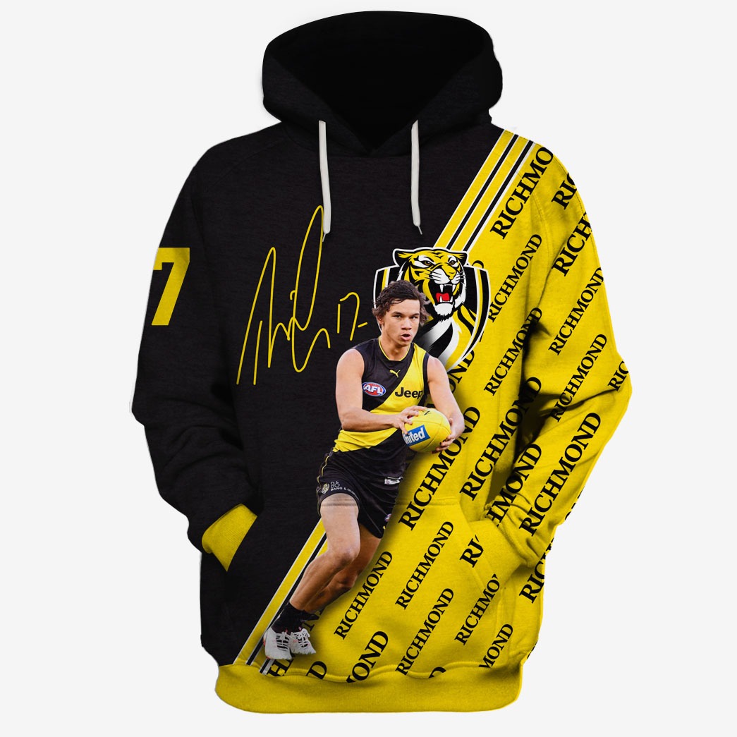 Richmond Tigers Custom Name Number Daniel Rioli #17 Limited Edition Pullover Hoodie Richmond Tigers Custom Name Number Daniel Rioli #17 Limited Edition Pullover Hoodie