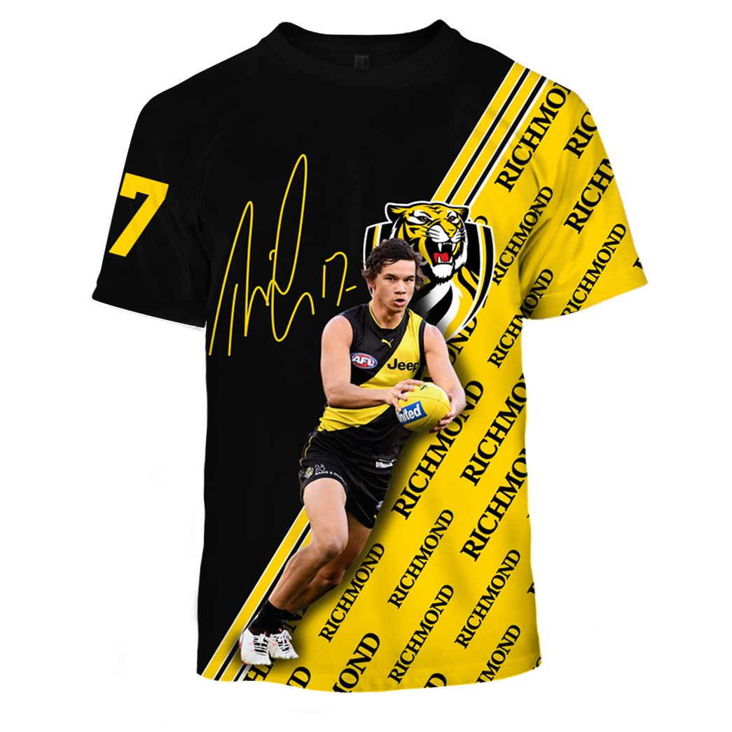 Richmond Tigers Custom Name Number Daniel Rioli #17 Limited Edition T-Shirt Richmond Tigers Custom Name Number Daniel Rioli #17 Limited Edition T-Shirt