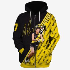 Richmond Tigers Custom Name Number Daniel Rioli #17 Limited Edition Zip Up Hoodie