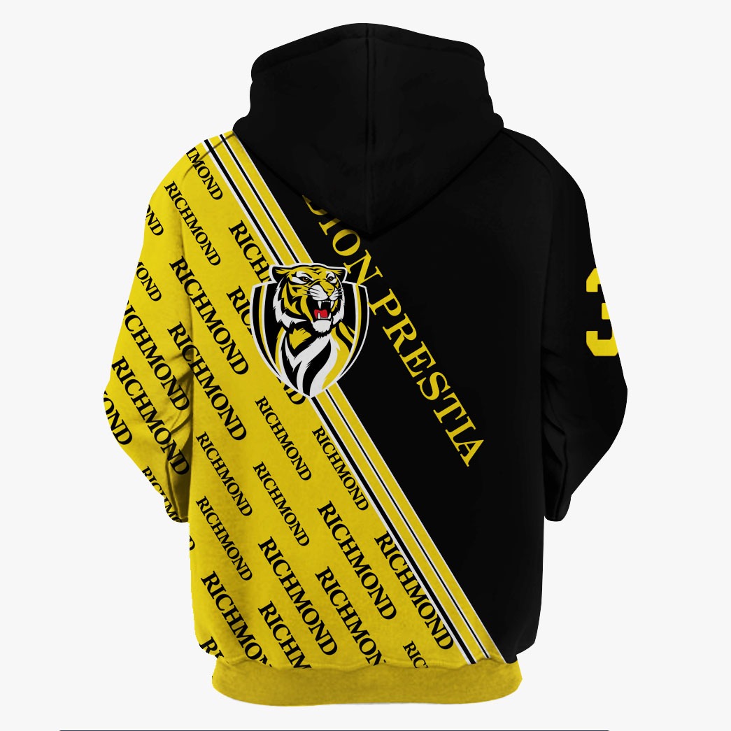 Richmond Tigers Custom Name Number Dion Prestia #3 Limited Edition Pullover Hoodie Richmond Tigers Custom Name Number Dion Prestia #3 Limited Edition Pullover Hoodie